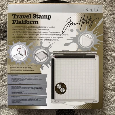 Tim Holtz Travel Stamp Platform for Rubber & Acrylic Stamps Scrapbooking Card - Image 1 of 4