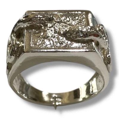 Anello uomo con Serpenti  in argento 925% - Immagine 1 di 4