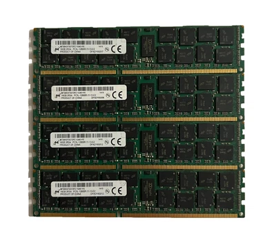 [64GB] LOT OF 4x16GB DDR3 ECC Micron PC3L 12800R Server RAM - Image 1 of 3