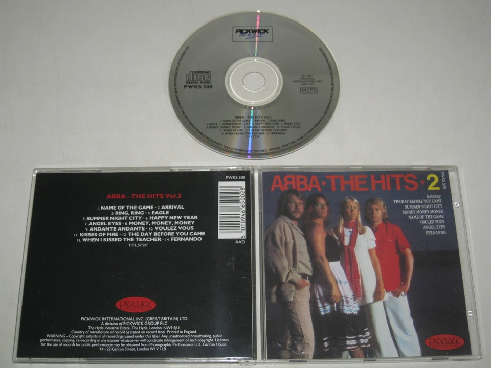 ABBA/THE HITS VOL.2(PICKWICK/PWKS 500)CD ALBUM - Bild 1 von 1