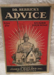 Vintage~Dr. Herrick's Advice ~ Booklet ~ James Ballard ~ Anfang 20. Jahrhundert - Bild 1 von 13