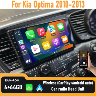 4-64GB Wireless CarPlay Android13 head unit Car radio For Kia Optima 2010-2013 - image 1 of 4