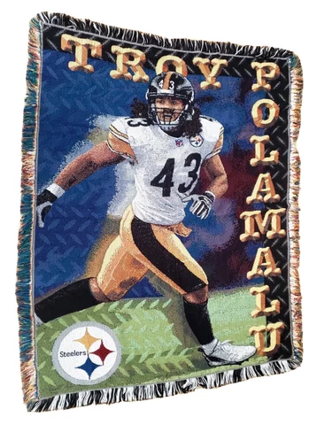 Pittsburgh Steelers Troy Polamalu Northwest Company Throw Blanket Cover