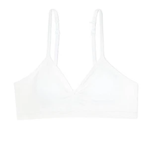 Wonder Nation Girls Smooth Bralette 28 New with Tags White Removable Cups Soft - Picture 1 of 4