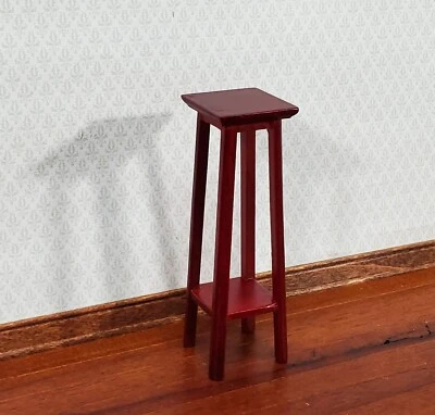 娃娃屋蕨类或植物支架高木质桃花心木饰面1:12比例微型模型 — 第 1/4 张图片