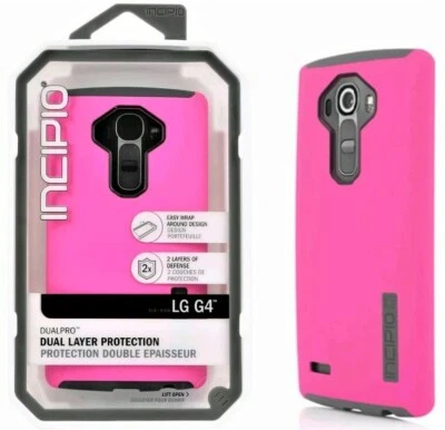 NEW Incipio LG G4 DualPro Hard Shell Case Dual Layer Shock Absorbing Pink Cover - Image 1 of 4