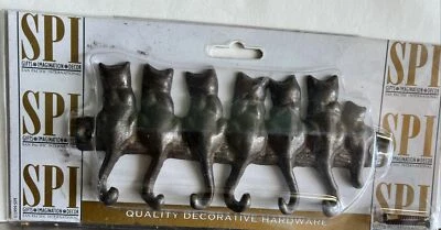 7 Cats Brass Key Hook Decorative Hardware Foto 1 de 4