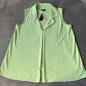 ALFANI Bright Pistachio Green Knit Stretch TOP Size 1X New With Tags - Picture 1 of 12