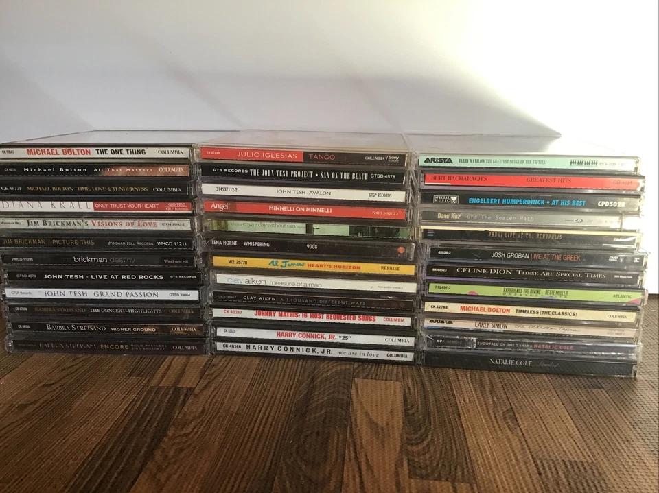 Lot Of 36 CDs Easy Listening Jazz Celine Dion John Tesh Jim Brickman Carly Simon - Image 1 of 4