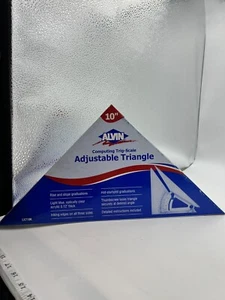 Alvin verstellbares Dreieck Nr. LX710K Computing Trig-Scale 10" mit Farbkante - Bild 1 von 6