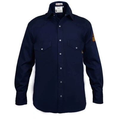 Flame Resistant FR Welding Shirt - Heavy Weight - 100% Cotton - 9 oz - Image 1 of 4