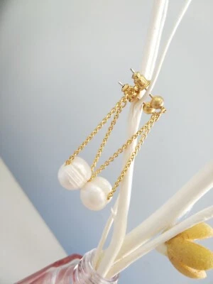 Pendientes colgantes de perlas marca Lucky. 036E Foto 1 de 3