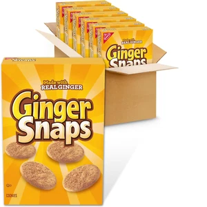 Ginger Snaps Cookies, Ginger Cookies, 6 - 16 Oz Boxes - Picture 1 of 12