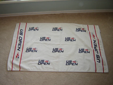 UNITED STATES US TENNIS TOURNAMENT OFFICIAL TOWEL 24.5 X 41 used? Cover
