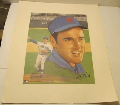 Nolan Ryan Pitching New York Mets Susan Rini Limited Edition Print 14" x 12" - Image 1 of 2