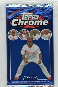 2008 Topps Chrome Baseball Sealed Retail Pack - Picture 1 of 2