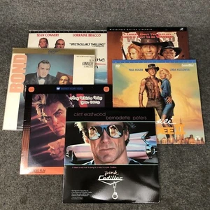 Lot Of 6 Action Adventure Movies On 12” Laserdiscs Dr. No Any Which Way You Can+ - Picture 1 of 13