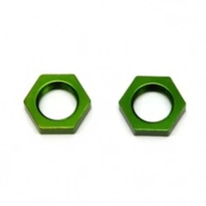 STRC ST3654-17CG CNC Machined Alum.17mm Hex adapter lock-nut (1 pair) Green - Picture 1 of 1