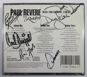 SIGNED by 6! "36 All-Time Favorites" 3-CD PAUL REVERE & THE RAIDERS AUTOGRAPHED - Picture 1 of 3