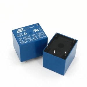 100 piezas DC12V SRD-12VDC-SL-C azul montaje de PCB 10A SPDT mini relé de alimentación - Imagen 1 de 5