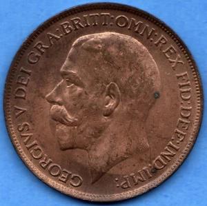 Penny 1912 Great Britain Coin KM #810 - Lustrous - Picture 1 of 2