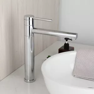 Silver Kitchen Deck Mounted Swivel Wash Basin Sink Water Tap Mixer Faucet - Picture 1 of 9