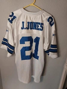 REEBOK NFL DALLAS COWBOYS #21 JULIUS JONES WHITE FOOTBALL JERSEY, SIZE 54 - Picture 1 of 4