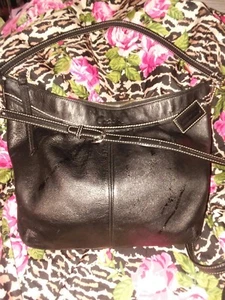 Schwarze Tasche Coach Leder  - Bild 1 von 12
