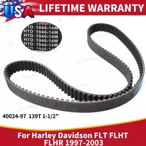 139T 1-1/2" DRIVE BELT for HARLEY FLHT ULTRA FLTR ROAD GLIDE KING REP 40024-97 - Picture 1 of 10