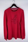 Eddie Bauer Men T-Shirt Long Sleeves Outdoor Red Cotton Blend Pullover size L