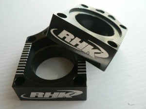 Black RHK Axle Blocks Chain Tension Adjusters Fit YAMAHA YZ450F 2012 2013 - Picture 1 of 4