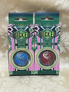 Wicked Movie Blue Shiz Pin & Pink Glinda's Shiz Pin Set New in Package - Picture 1 of 2