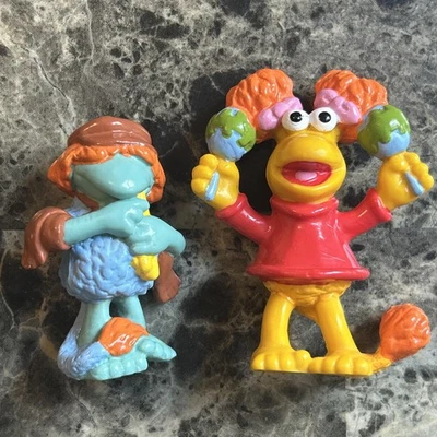 2 piezas Vintage 1988 Fraggle Rock Muppets Red Bopper Mini PVC EXTREMADAMENTE RARO Foto 1 de 4