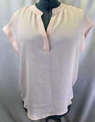 Vince Camuto Women’s XL Light Pink Cap Sleeve Flowy Blouse Short - Image 1 of 4