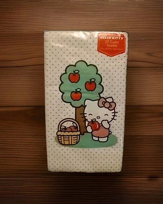 Hello Kitty Napkins Fall Sweetest Apple Orchard Pink 32ct Guest Towels 8"× 4" - Image 1 of 2