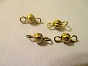 36 Vintage 4 mm M Haskell Gold Plated Brass Bead Connectors    MBC - Picture 1 of 2