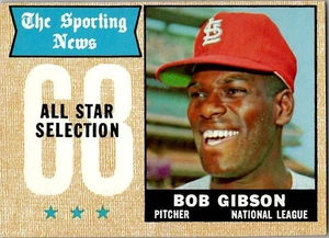 1968 Topps Bob Gibson All Star St. Louis Cardinals #378 fast neuwertig *SET BREAK* - Bild 1 von 2