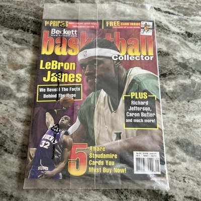 Tarjeta de baloncesto sellada LeBron James Beckett mensual mayo 2003 con tarjeta Foto 1 de 3
