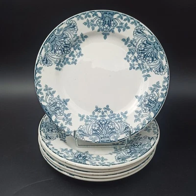 CLAIREFONTAINE - 6 ASSIETTES PLATES EN FAÏENCE Modèle BELFORT Art Nouveau  Lot3 - Photo 1/4
