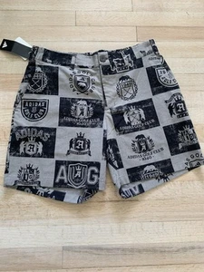 Men's Adidas Charcoal Go-To Printed "Adidas Golf Club" Cotton Shorts Size Medium - Picture 1 of 4