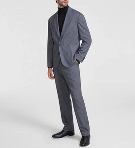 Hugo by Hugo Boss Mens 2-pc suit Gray Modern-Fit Patch Pocket Jacket Size 40R - Picture 1 of 23