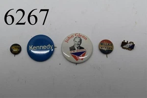 1930 1940 prendedores coleccionables Kennedy John Glenn Landon Knox Willkie y McNary - Imagen 1 de 7