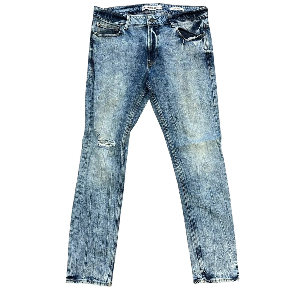 Guess Jeans Alameda Slim Tapered Jeans Blue Men's Size 34x33 Denim - Image 1 of 4