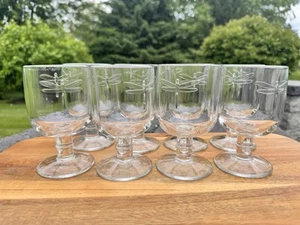 La Rochere DRAGONFLY 8.5 OZ Stemmed Water Wine Glasses Goblets 5 1/4" France~8pc - Picture 1 of 10