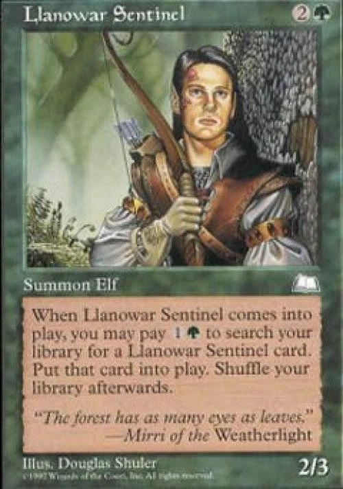 Llanowar Sentinel - Light Play MTG Weatherlight - Image 1 of 1