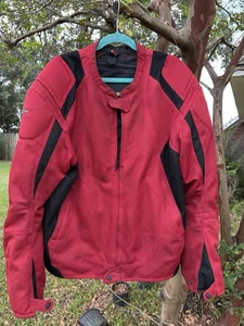 Firstgear Men's 2XL  Red Mesh Jacket With Armor - Picture 1 of 14