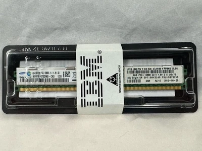 8GB 2Rx4 PC3-12800R ECC REG RDIMM - IBM 90Y3149 Server Memory RAM - Image 1 of 4