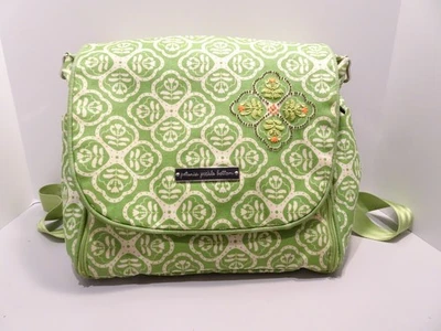 Petunia Pickle Bottom PPB Green Floral Embroidered Diaper Bag - Image 1 of 4