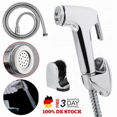 Bidet Brause mit Halter +Schlauch WC Hand Duschkopf Intim Hygiene Dusche Bad Set - Bild 1 von 4
