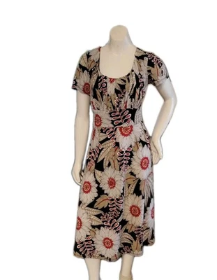 Винтажное платье цельнокроеное Julian Taylor с цветочным принтом - Изображение 1 из 4